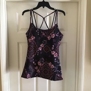 Gaiam Swim Beautiful Floral Tankini Top XL NWOT